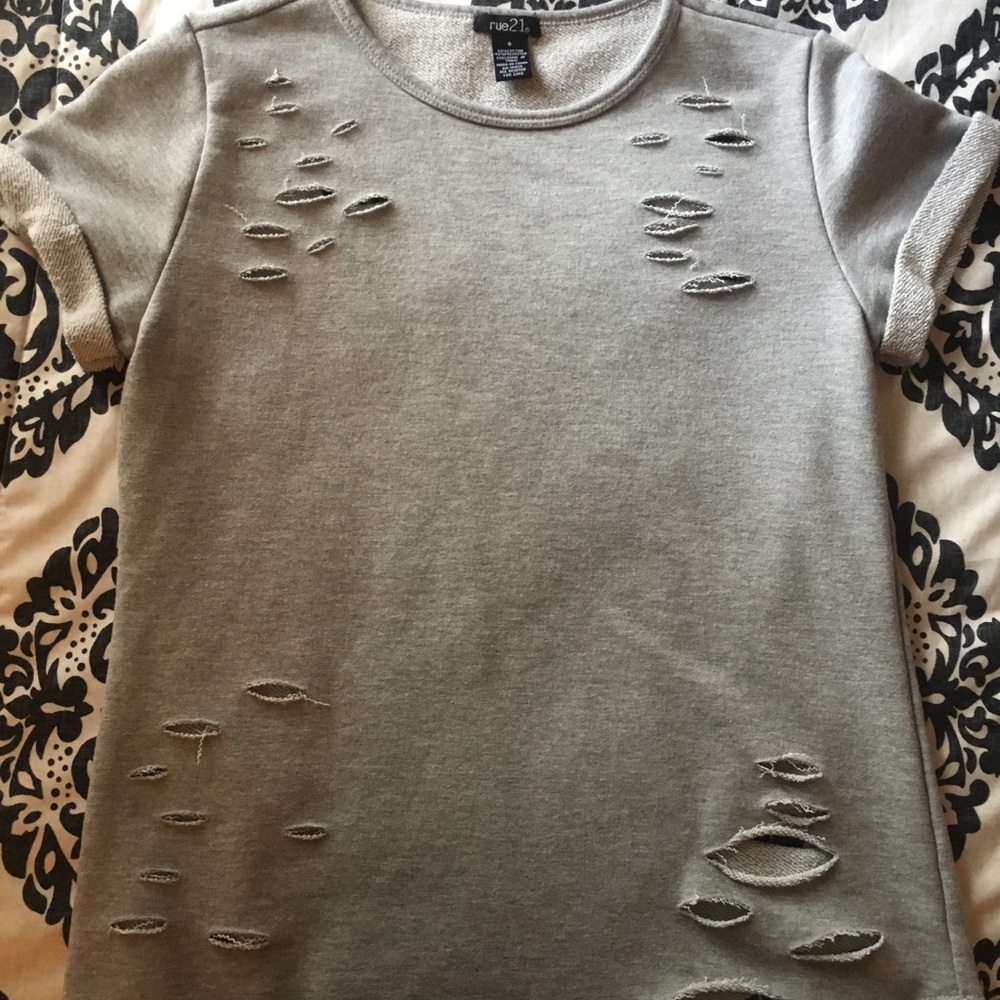Rue 21 Ripped Tee!!